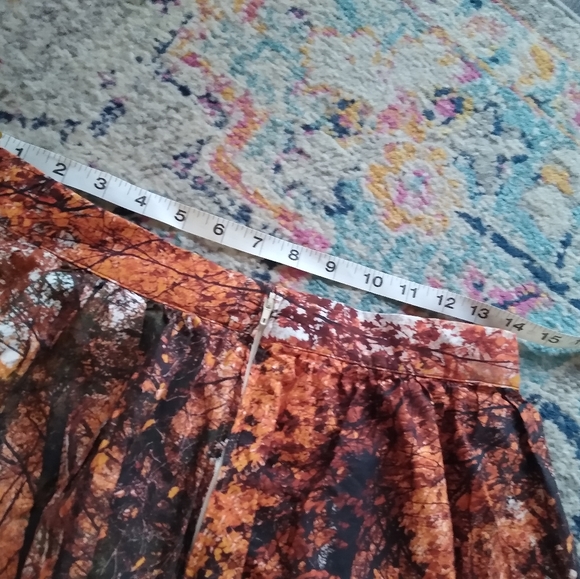 NWOT MODCLOTH fall leaves 💯 cotton fit and flare skirt - Picture 11 of 12